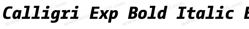 Calligri Exp Bold Italic Bold Itali字体转换